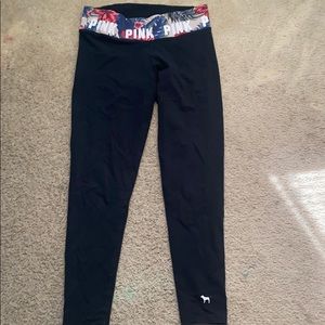 high waisted pink leggings